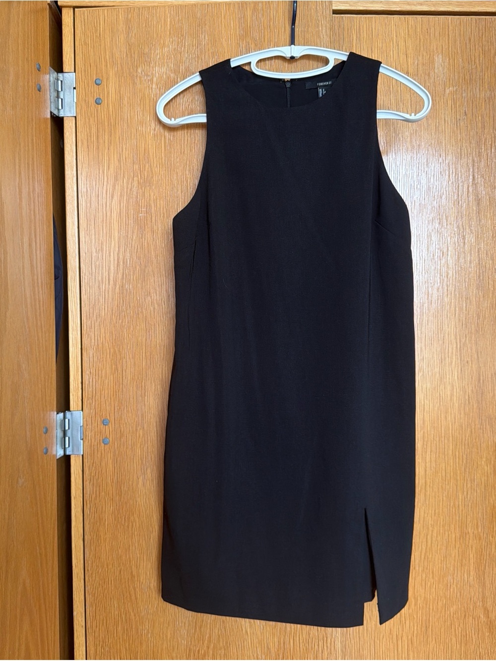 Forever 21 Black Sleeveless Mini Dress with Front Slit